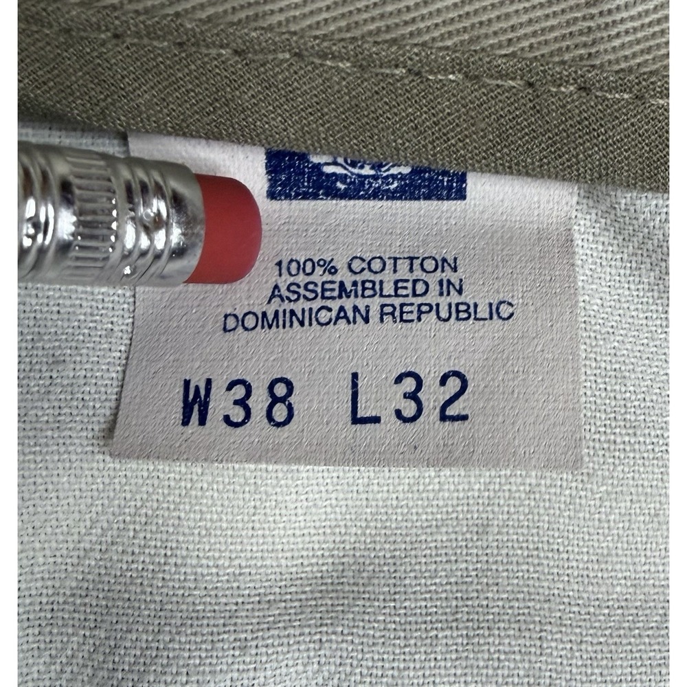 New Dockers Pleated Khaki Pants Size 38x32 Relaxed Fit Cotton Tan - Picture 8 of 9